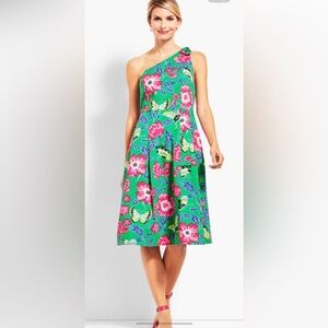 NWT Talbots RSVP size 6 floral one shoulder dress
